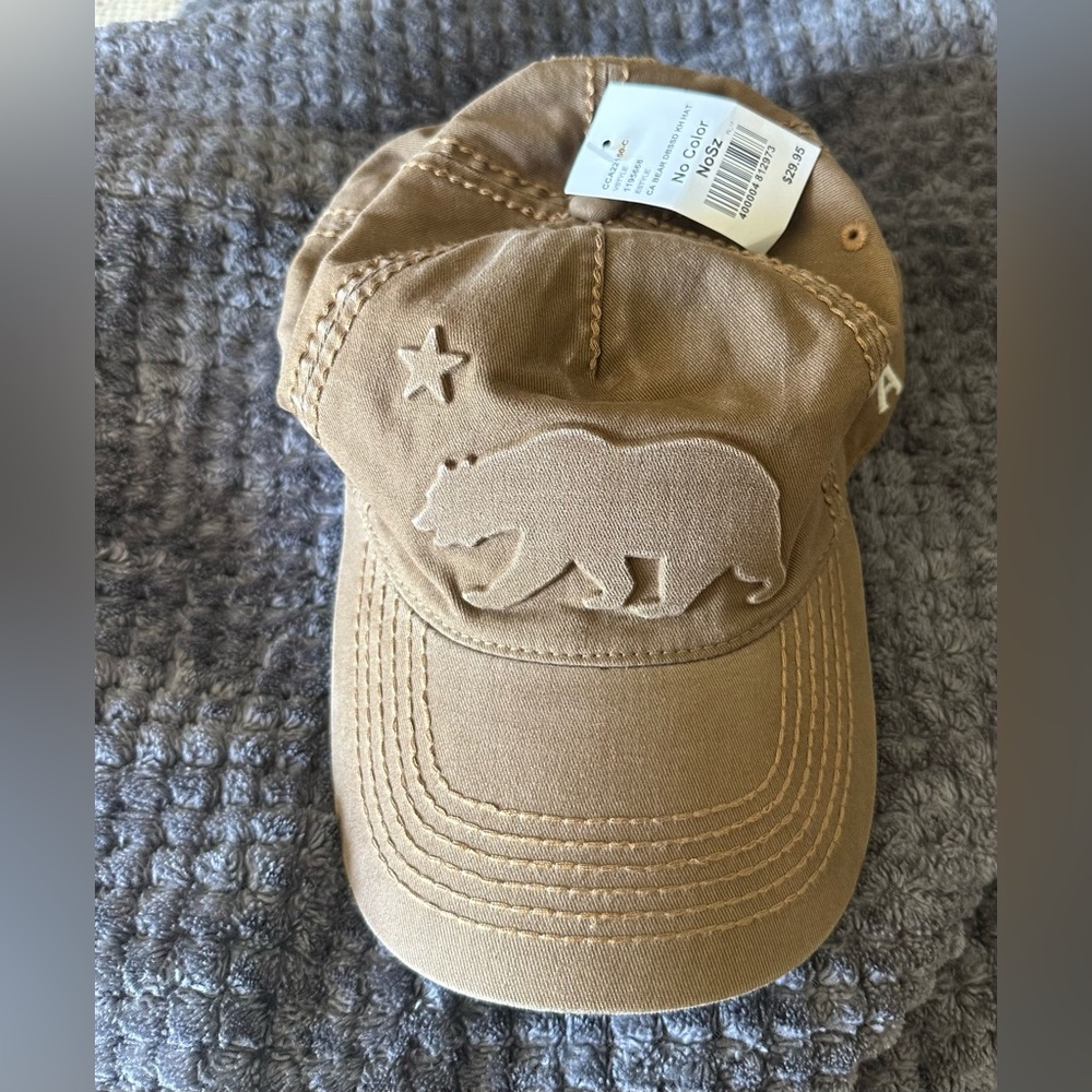 Tan CALI Bear Adjustable Hat
